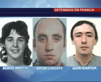 Detenidos en Francia tres presuntos miembros del aparato militar de ETA
